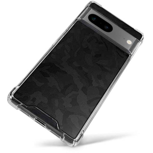 Black Shadow Camo Google Pixel 7a Clear Case